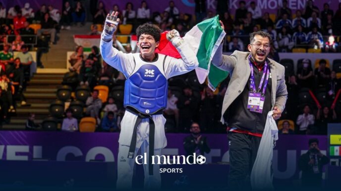 Guillermo Cortés gana oro para México en el Campeonato Mundial Juvenil de Taekwondo 2026