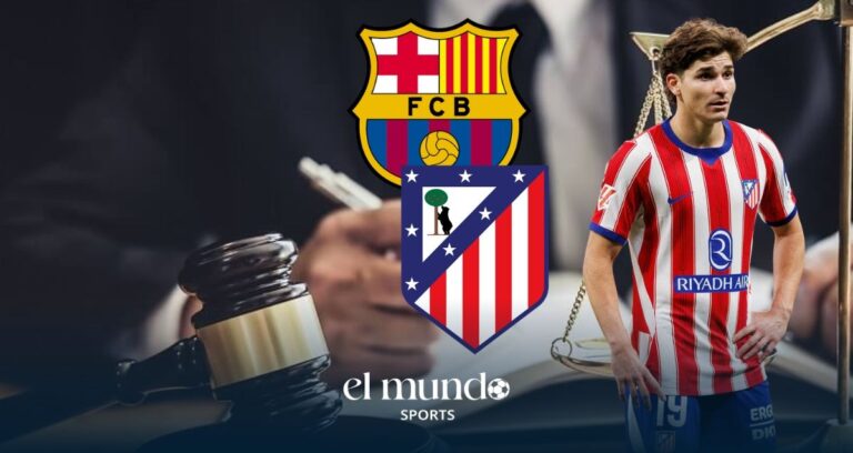 Barcelona recibe inusual multa por intentar fichar a Julián Álvarez Barcelona recibe inusual multa por intentar fichar a Julián Álvarez